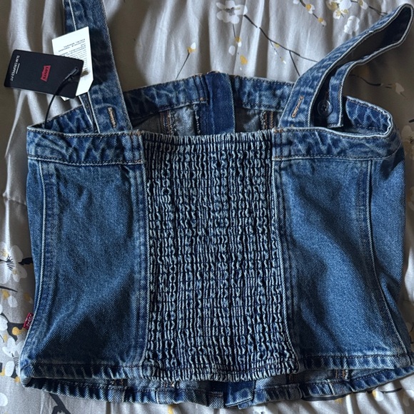 Levi's Blue Denim Crop Top - Picture 3 of 3